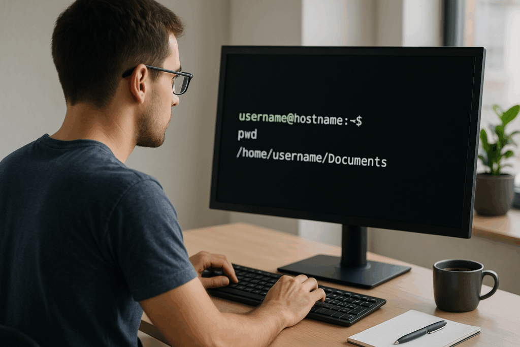 User checking current directory in Linux terminal